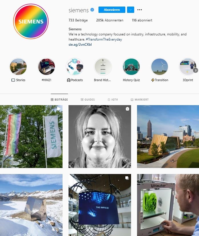 Siemens Instagram Feed